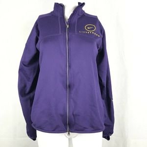 Nike Dri-Fit‎ Sweatshirt Jacket Womens Sz M Purple Livestrong Full Zip Athletic